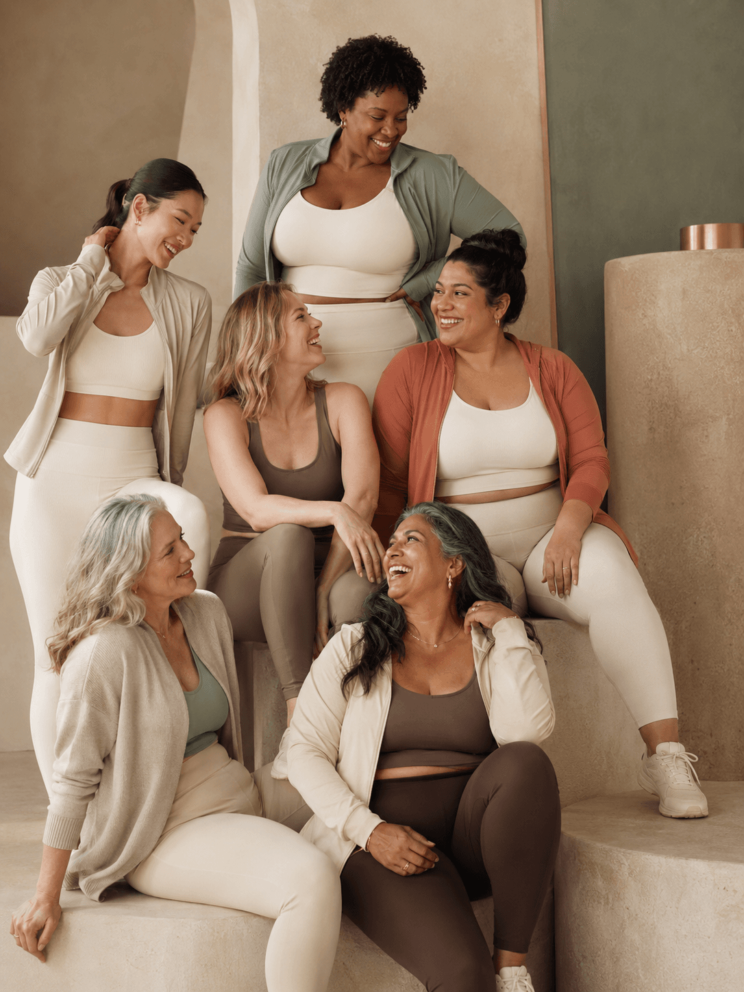 A diverse group of women sharing a wellness moment